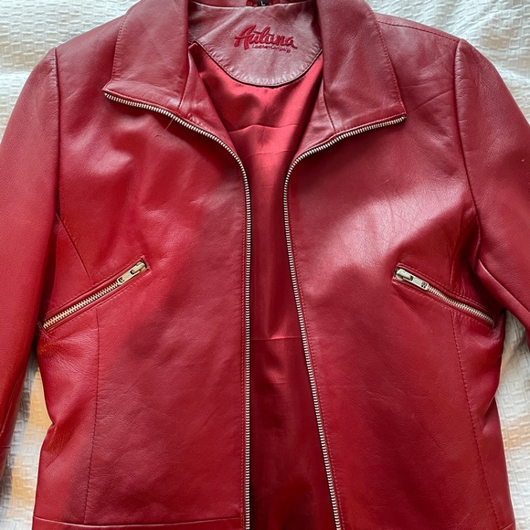 Red Leather Jacket - Picture 3 of 4